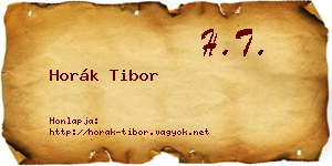 Horák Tibor névjegykártya