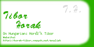 tibor horak business card